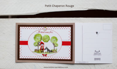 Modèle "PETIT CHAPERON ROUGE" | Carte postale de format 10x15