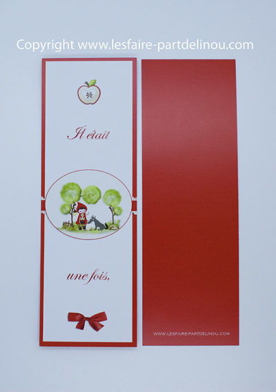 Marque Page "Petit Chaperon rouge" au format 6 x 18 cm – Image 2