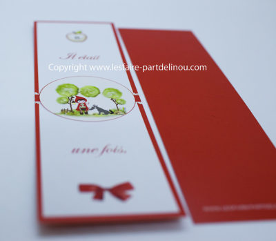 Marque Page "Petit Chaperon rouge" au format 6 x 18 cm
