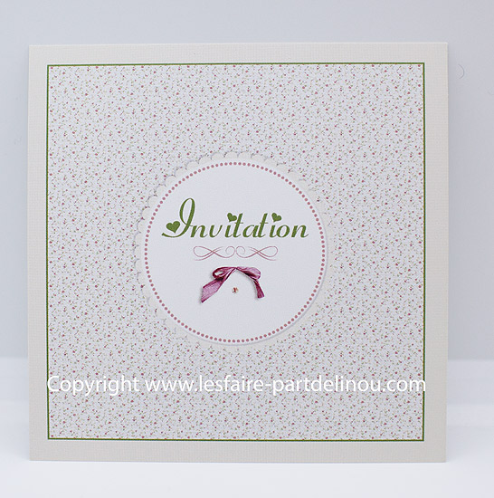 Carton d'invitation anniversaire pour fillette sur le thème des petites  fleurs