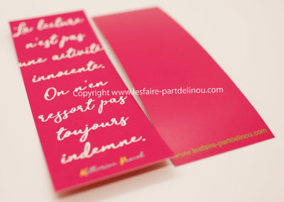 Marque page citation Katherine Pancol au format 6 x 18 cm