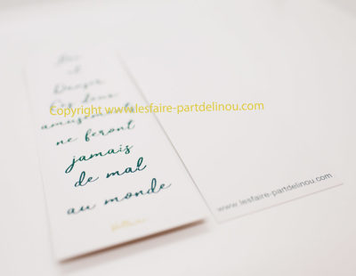 Marque page citation Voltaire au format 6 x 18 cm