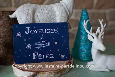 Carte postale «Joyeuses fêtes » – 3 couleurs disponibles