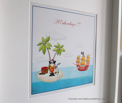 Affiche 30x30 cm " Pirate " – Image 2