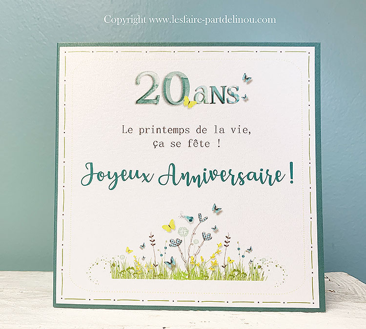 Carte anniversaire 20 ans 