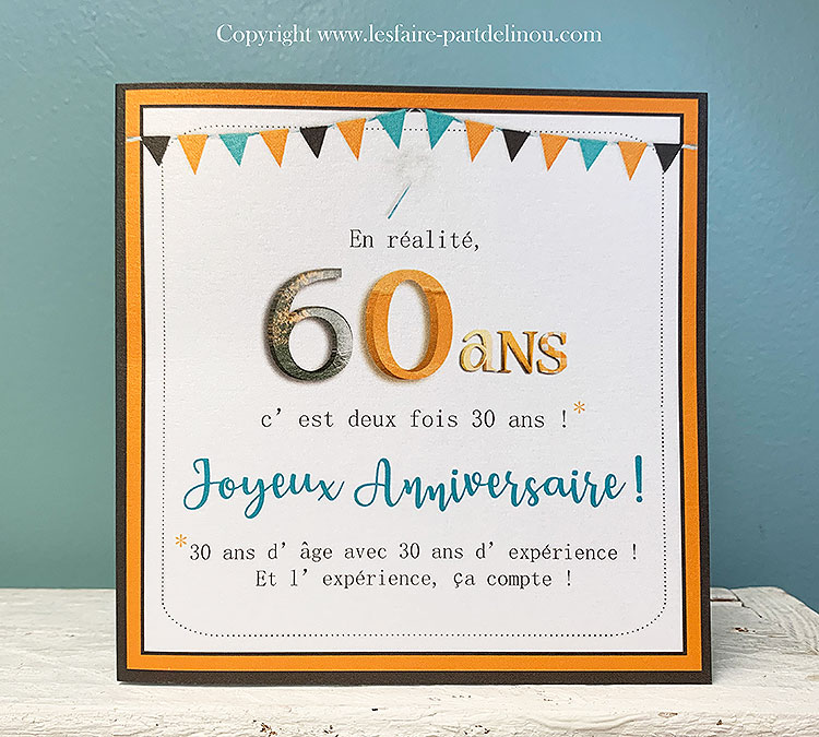 Carte anniversaire 60 ans