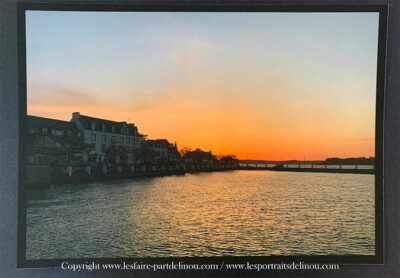 Photographie "Coucher de soleil au port de Locquirec lors d'une grande marée - Finistère Nord"