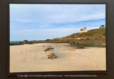 Photographie "La Pointe de Locquirec vue de la plage de Pors-ar-Villiec - Finistère Nord"